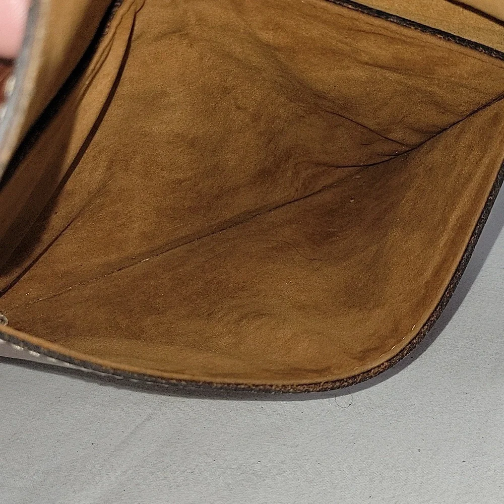 Patricia Nash Brown Leather Clutch Mini Ipad Pouch